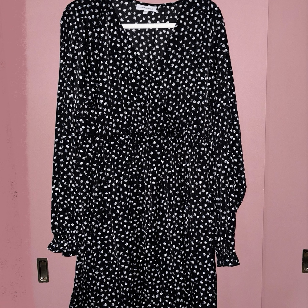 Black and White Floral Dress